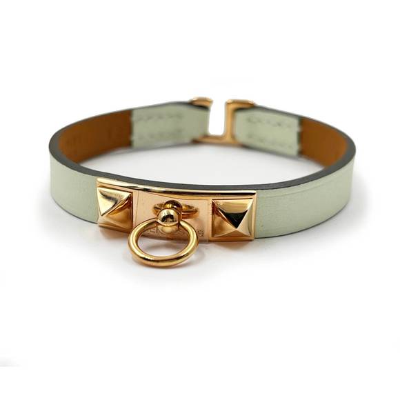 Hermes Jewelry - HERMES Brand New Rose Gold Rivale Mini Vert Fizz Mint Bracelet